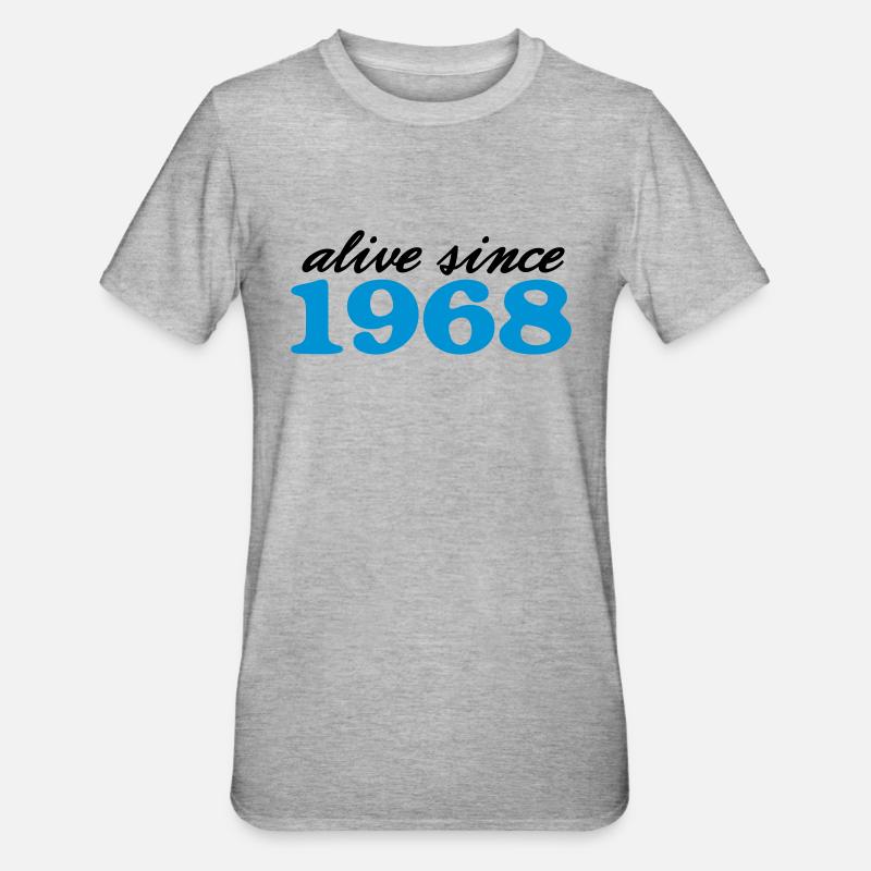 alive since 1968 - Unisex Polycotton T-Shirt - heather grey