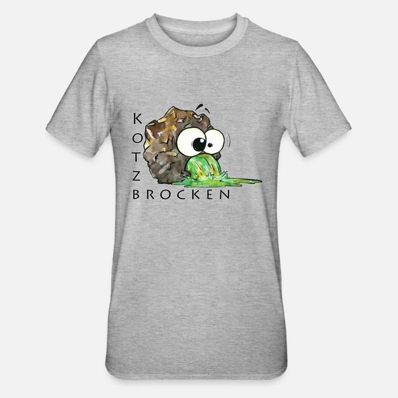 Morceaux de vomi - T-shirt polycoton Unisexe - gris chiné