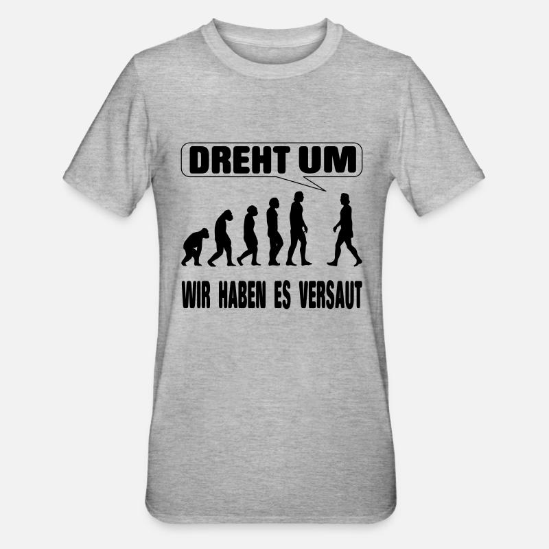 Evolution - Nous avons tout raté - T-shirt polycoton Unisexe - gris chiné