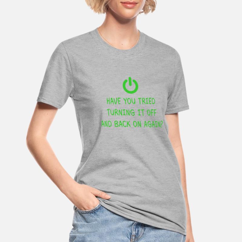Turning it off Programming Computer Science Gift Unisex Polycotton T-Shirt