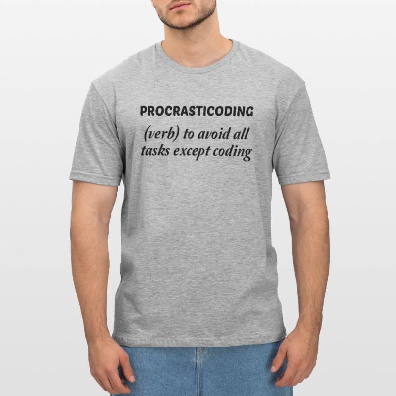 Procrasticoding Verb To Avoid All Tasks Coding Dev Unisex Polycotton T-Shirt