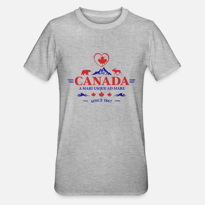 Canada Vancouver Montréal Toronto Maple Leaf Bears - T-shirt polycoton Unisexe - gris chiné