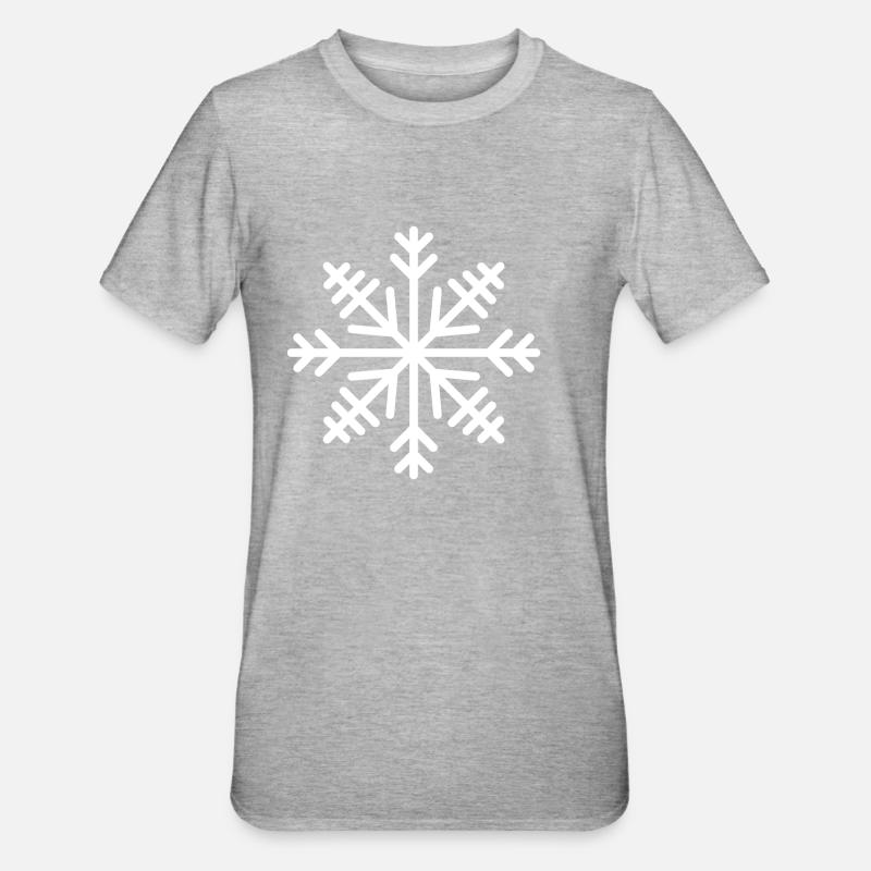 Flocon de neige - T-shirt polycoton Unisexe - gris chiné
