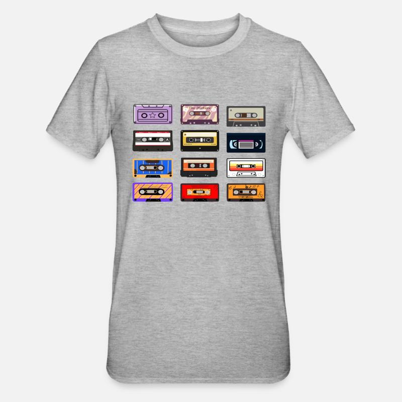Présentation de la cassette classique - T-shirt polycoton Unisexe - gris chiné