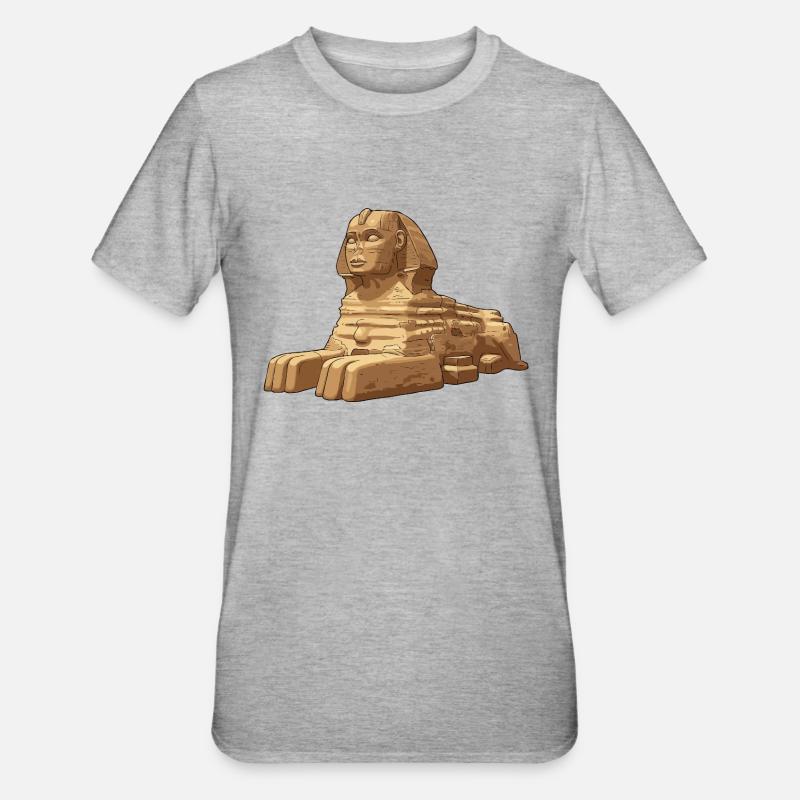 Sphinx de Gizeh - T-shirt polycoton Unisexe - gris chiné