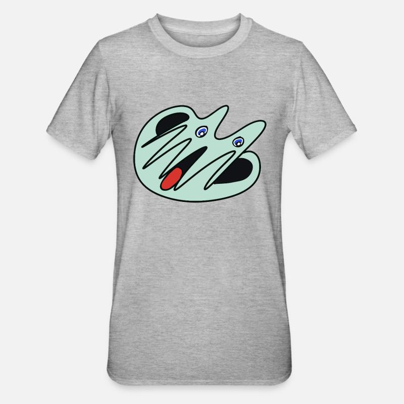 Comic-Geist-smag - Unisex Polycotton T-Shirt - Grau meliert