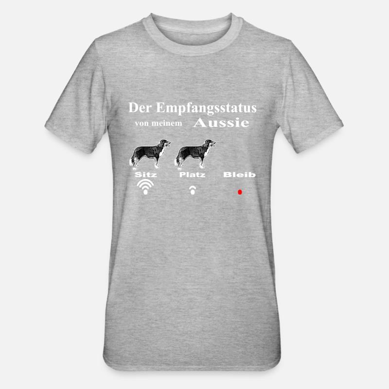 WLAN Aussie1 - Unisex Polycotton T-Shirt - Grau meliert