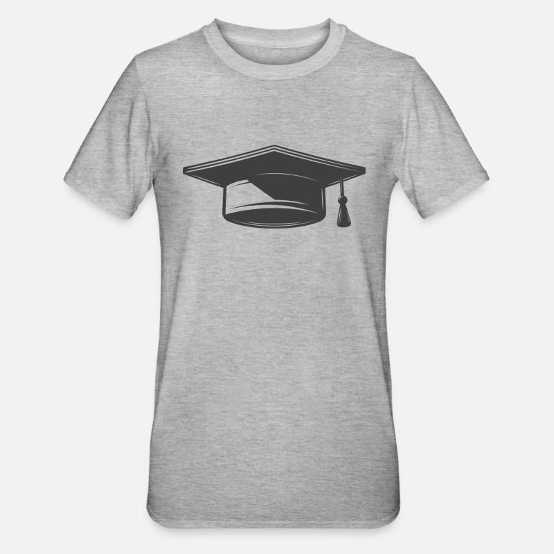 High School Abschluss - Unisex Polycotton T-Shirt - Grau meliert