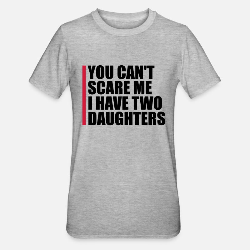 I have two daughters - Unisex Polycotton T-Shirt - heather grey