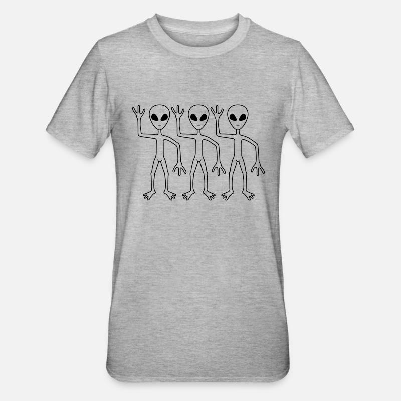 Équipe 3 Amis Aliens - T-shirt polycoton Unisexe - gris chiné
