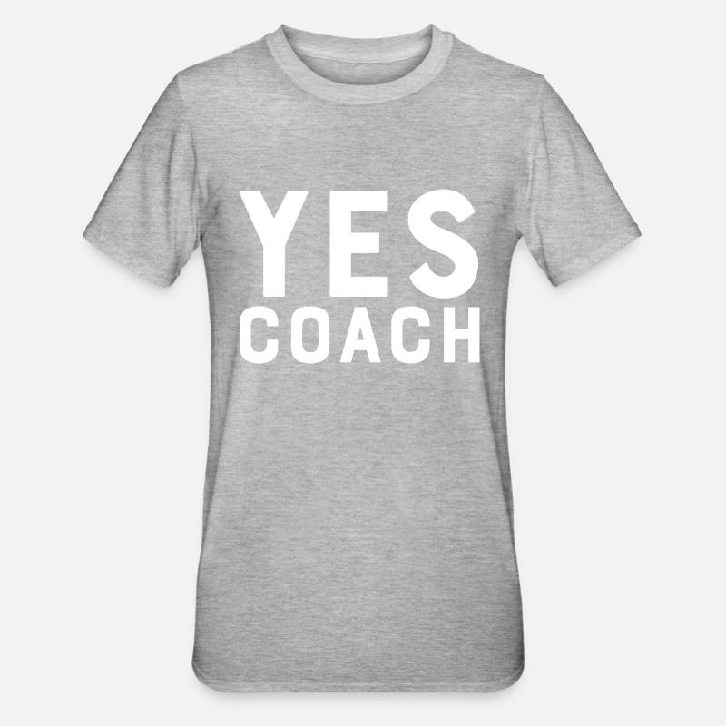 Oui Coach - T-shirt polycoton Unisexe - gris chiné