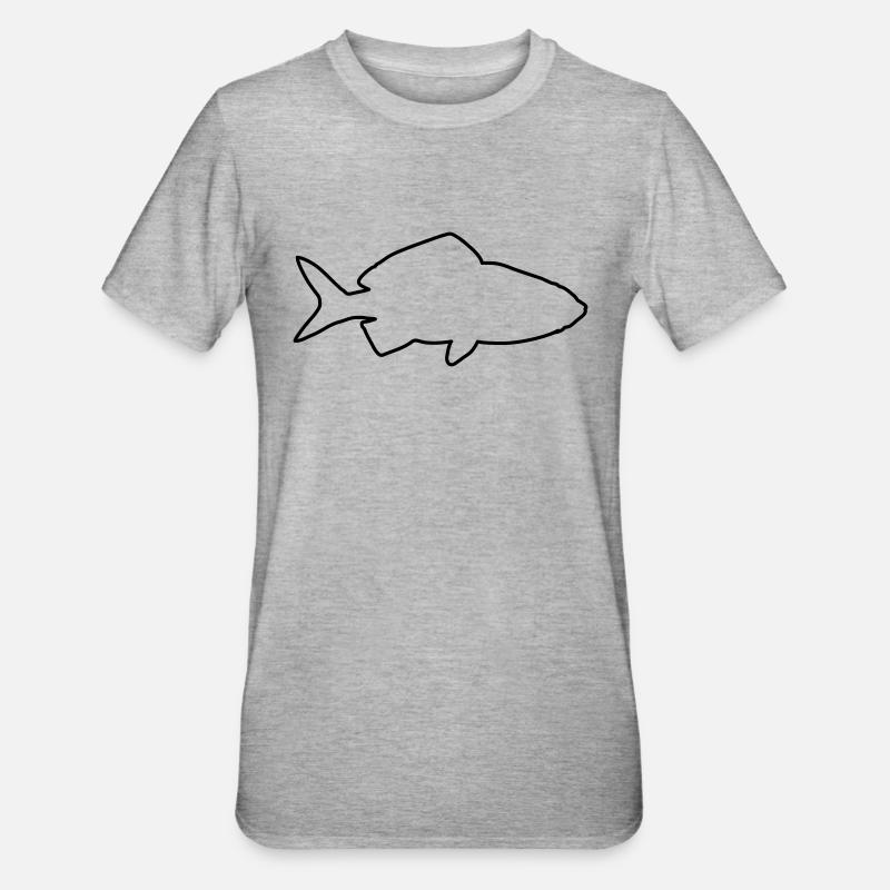 goldfisch 1 - Unisex Polycotton T-Shirt - Grau meliert