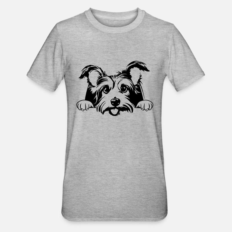 Petit Terrier - T-shirt polycoton Unisexe - gris chiné
