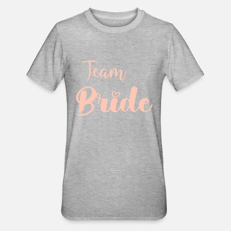 Mariée d’équipe - T-shirt polycoton Unisexe - gris chiné