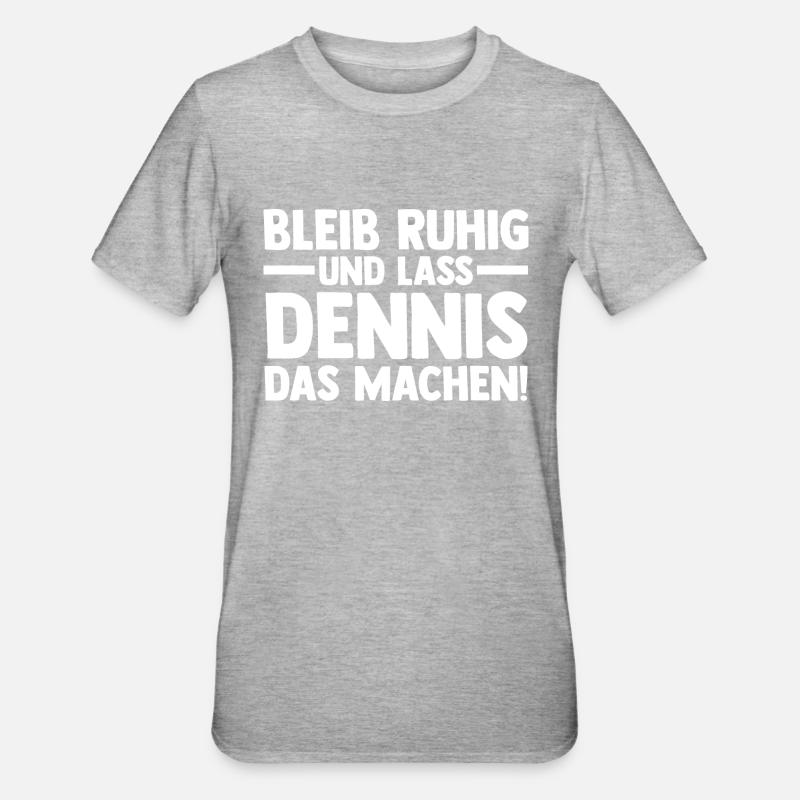 First name Dennis - Unisex Polycotton T-Shirt - heather grey