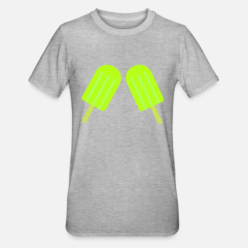 eis eiscreme 2 - Unisex Polycotton T-Shirt - Grau meliert