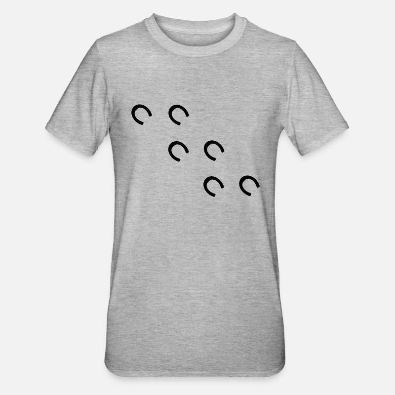 pferd - Unisex Polycotton T-Shirt - Grau meliert