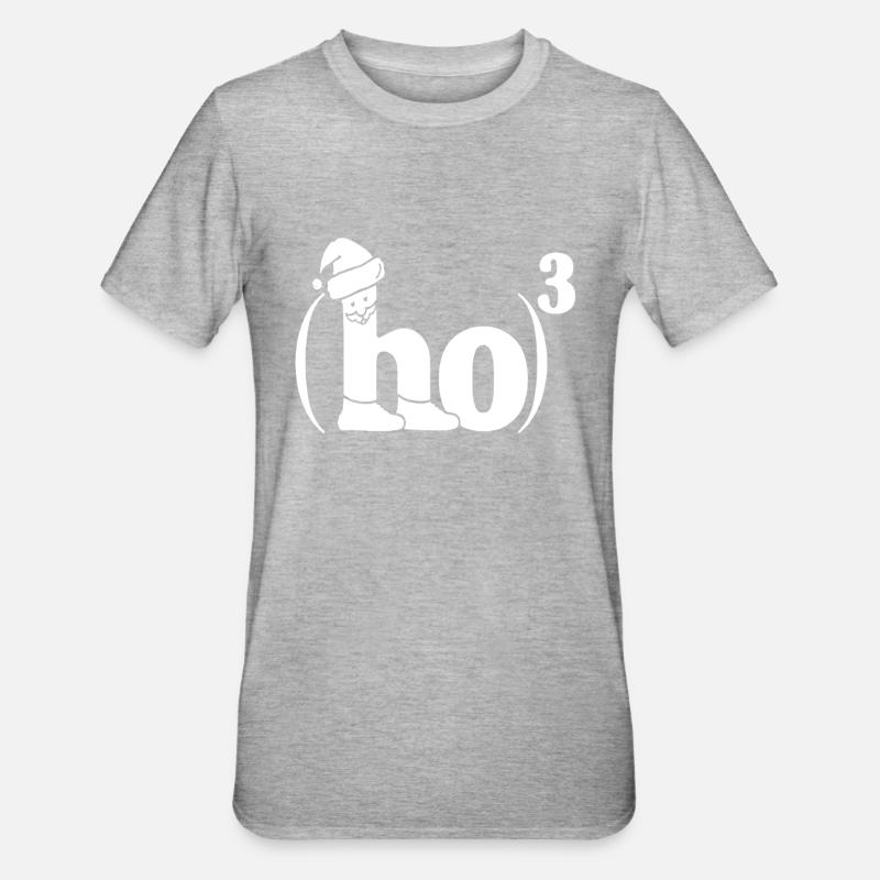 Chemise de Noël Math - T-shirt polycoton Unisexe - gris chiné