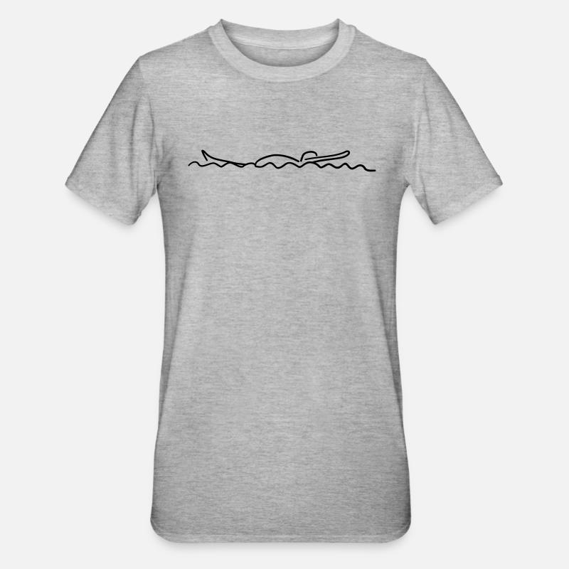 Back float - Unisex Polycotton T-Shirt - heather grey