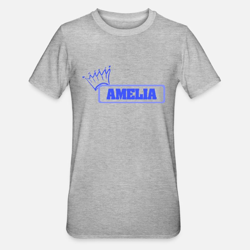 Coccolosa Amelia - Maglietta unisex, mix cotone e poliestere - grigio melange