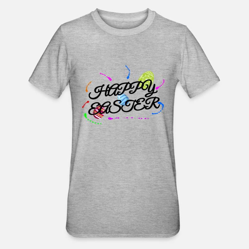 Happy Easter Easter - Unisex Polycotton T-Shirt - heather grey