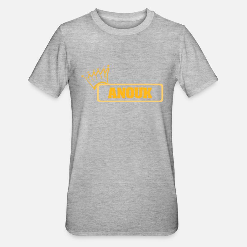 Anouk als Name - Unisex Polycotton T-Shirt - Grau meliert