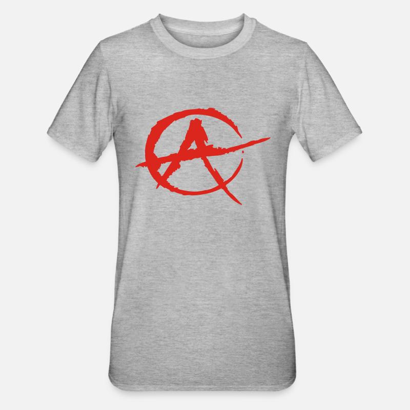 anarchy - T-shirt polycoton Unisexe - gris chiné