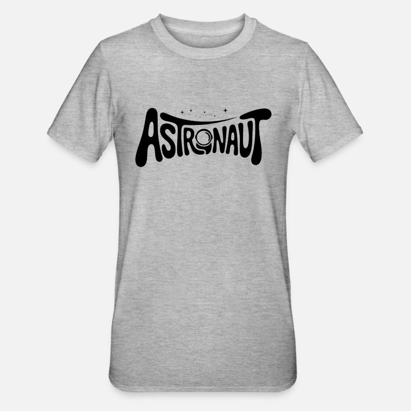 Astronaut - Cooles Astonomy-Logo - Unisex Polycotton T-Shirt - Grau meliert