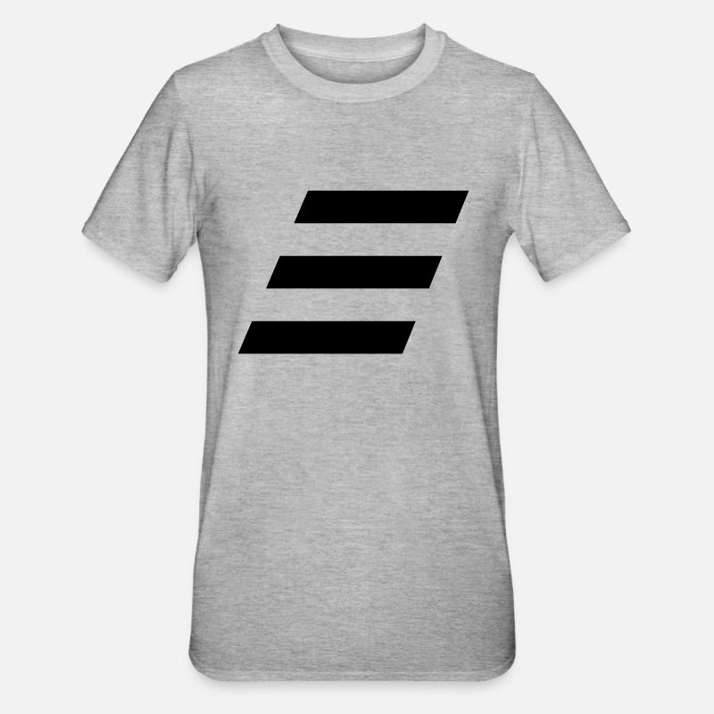 Slanted stack - Unisex Polycotton T-Shirt - heather grey