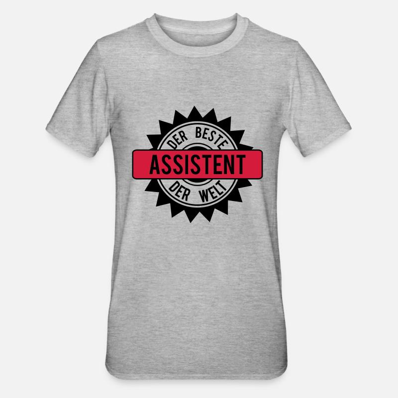le meilleur assistant 2c - T-shirt polycoton Unisexe - gris chiné