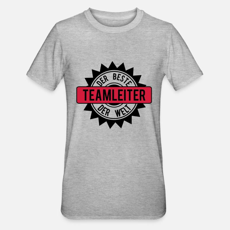 le meilleur 2c chef d'équipe - T-shirt polycoton Unisexe - gris chiné