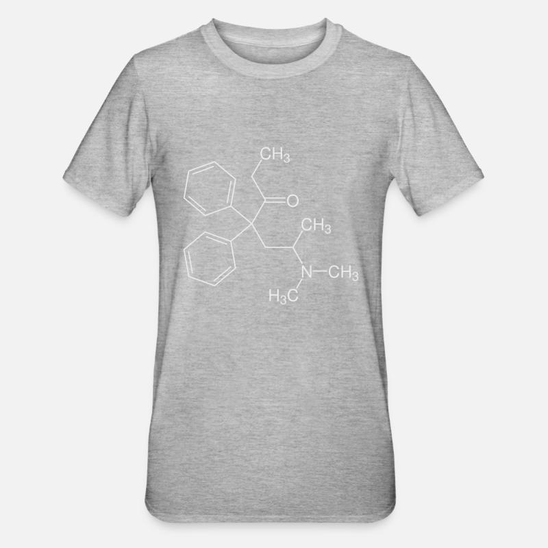 Methadone structural formula - Unisex Polycotton T-Shirt - heather grey