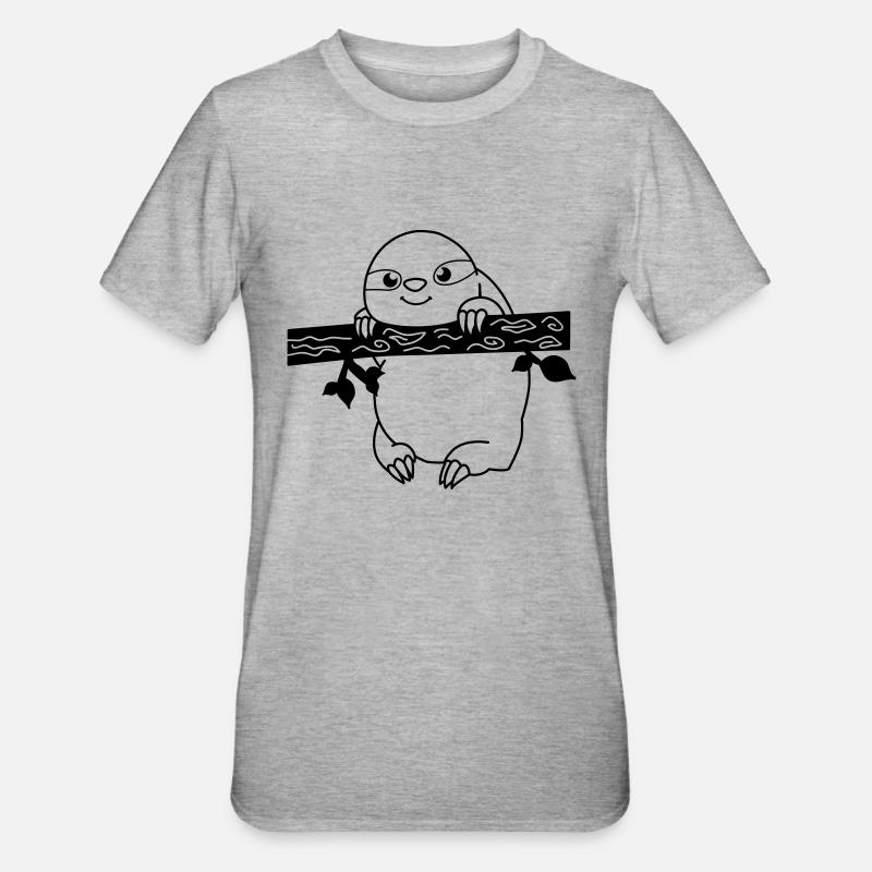 faultier_01 - T-shirt polycoton Unisexe - gris chiné