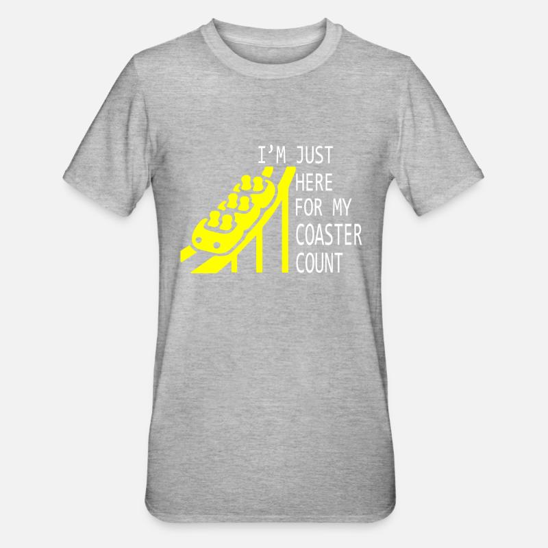 Rollercoaster Achterbahn - Unisex Polycotton T-Shirt - Grau meliert