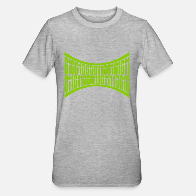 Binary Code Program Language - Unisex Polycotton T-Shirt - heather grey