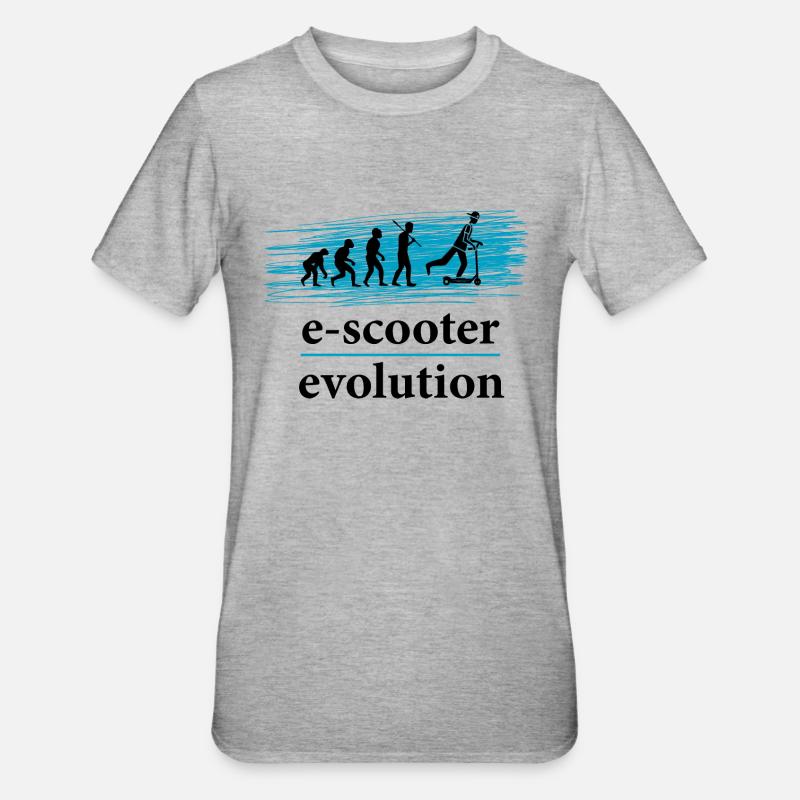 E-Scooter E-Roller Scooter - Unisex Polycotton T-Shirt - Grau meliert