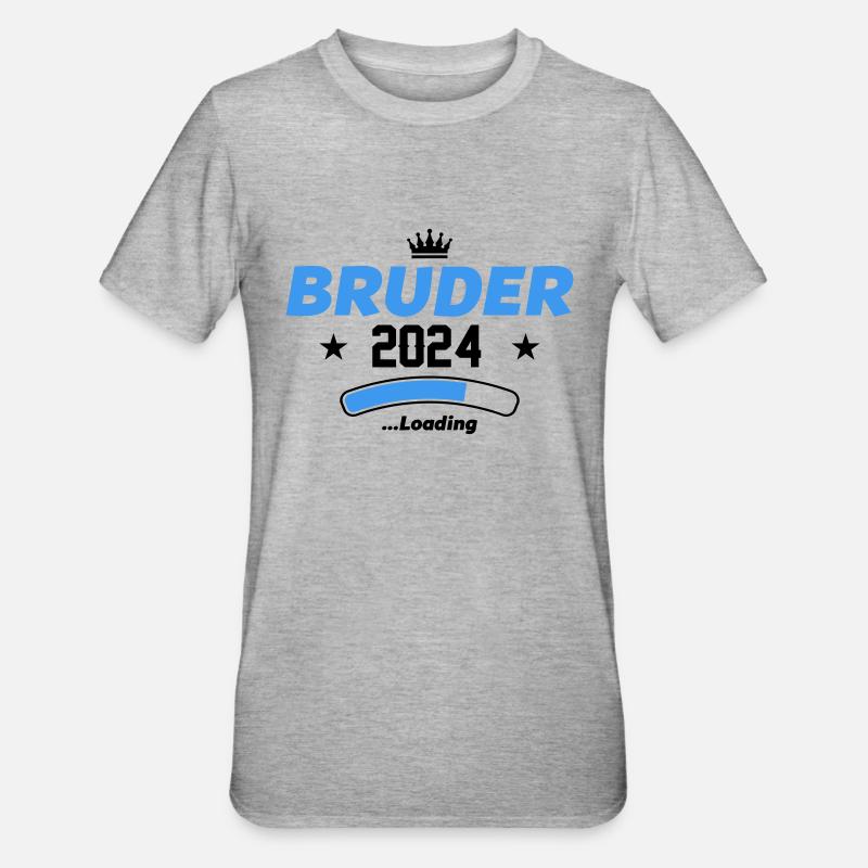 bruder 2024 loading - Unisex Polycotton T-Shirt - Grau meliert