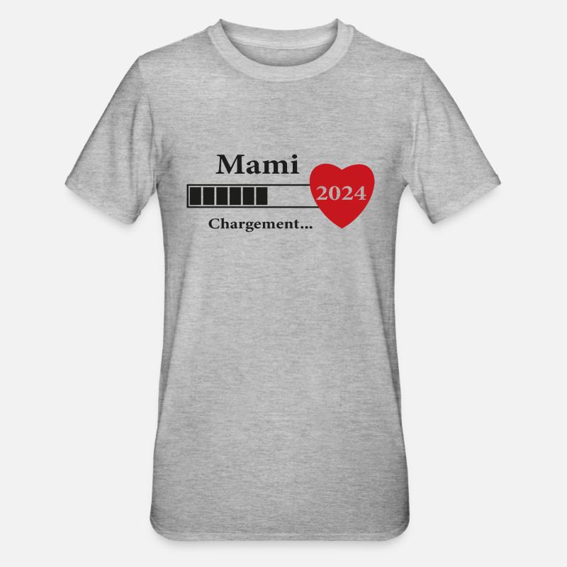 Mami - Future Mami Loading - Unisex Polycotton T-Shirt - heather grey