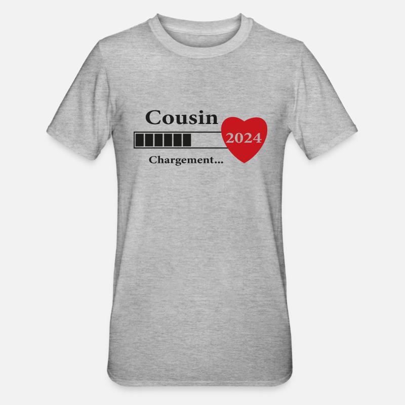 Cousin - Future Cousin Loading - Unisex Polycotton T-Shirt - heather grey