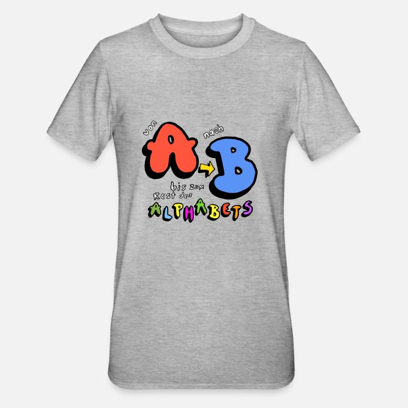 D’un point A à un point B - T-shirt polycoton Unisexe - gris chiné
