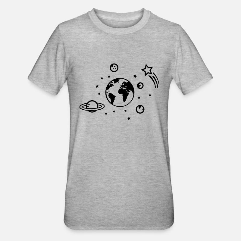 Univers 01 - T-shirt polycoton Unisexe - gris chiné