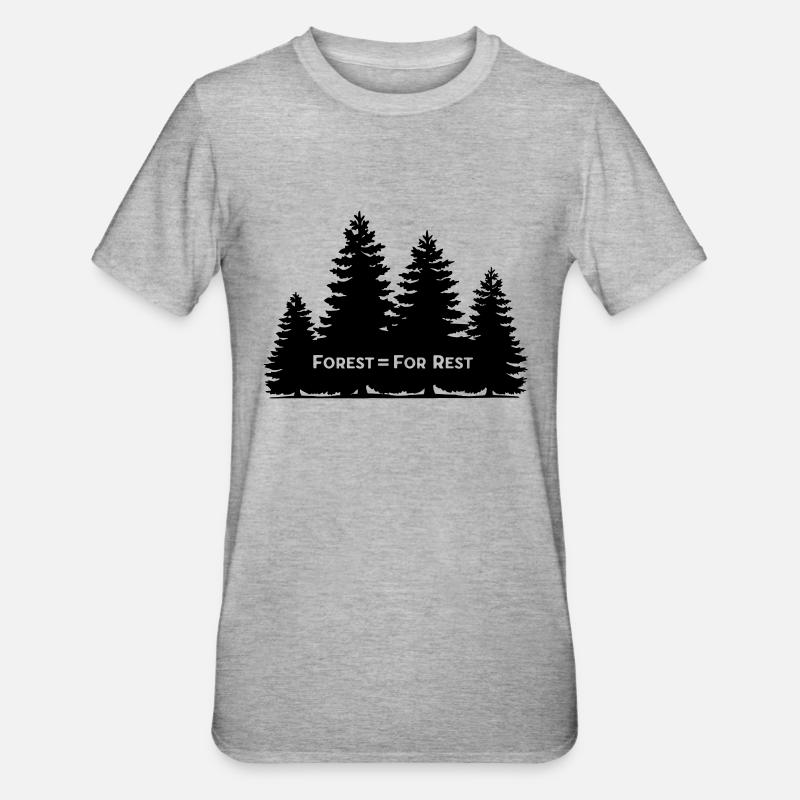 Forest = For Rest - T-shirt polycoton Unisexe - gris chiné