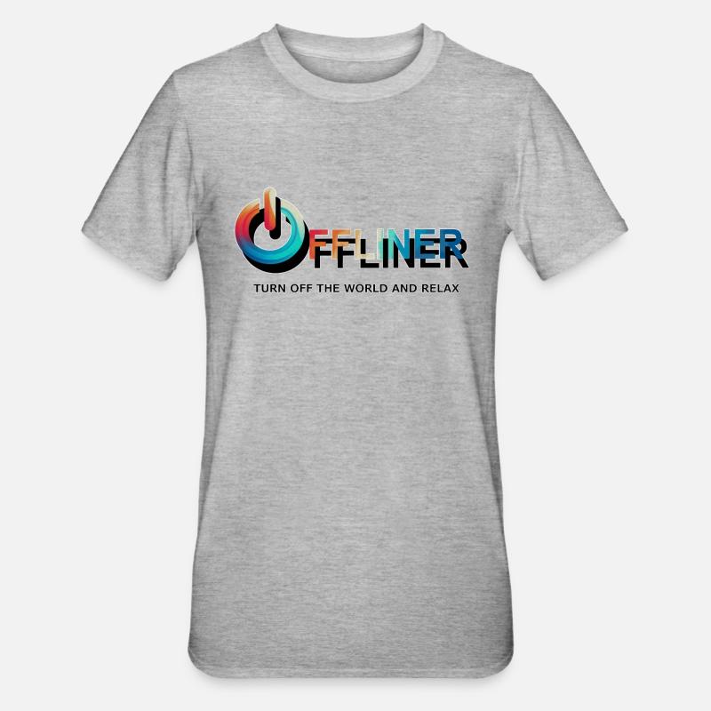 Turn Off - Unisex Polycotton T-Shirt - heather grey