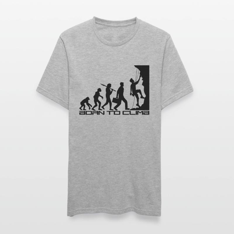 né pour gravir l'évolution évolution née raide T-shirt polycoton Unisexe