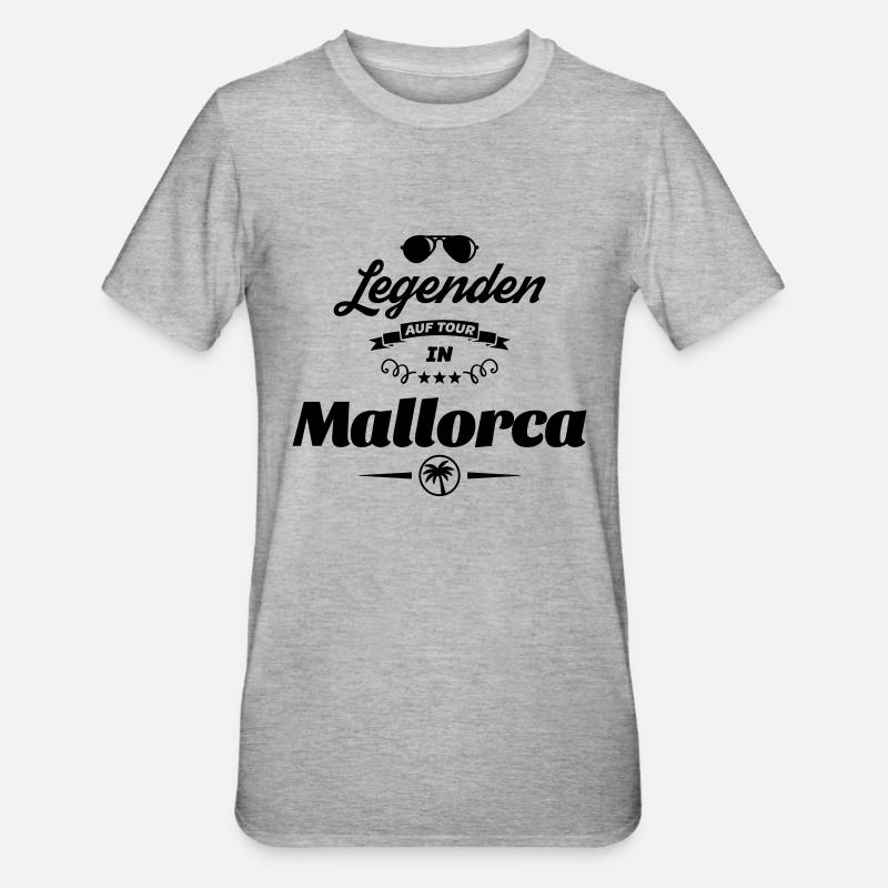 mallorca legenden - Unisex Polycotton T-Shirt - Grau meliert