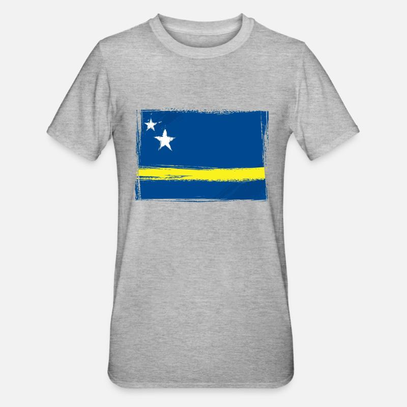 Curaçao - T-shirt polycoton Unisexe - gris chiné