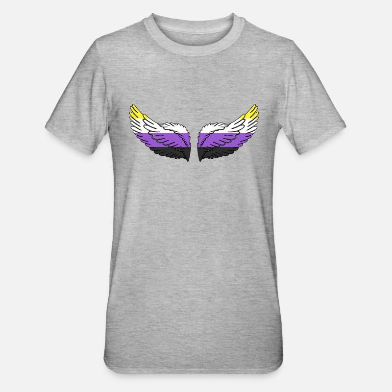 Wing Nonbinary Non-Binary Gender Nonbinary - Unisex Polycotton T-Shirt - heather grey