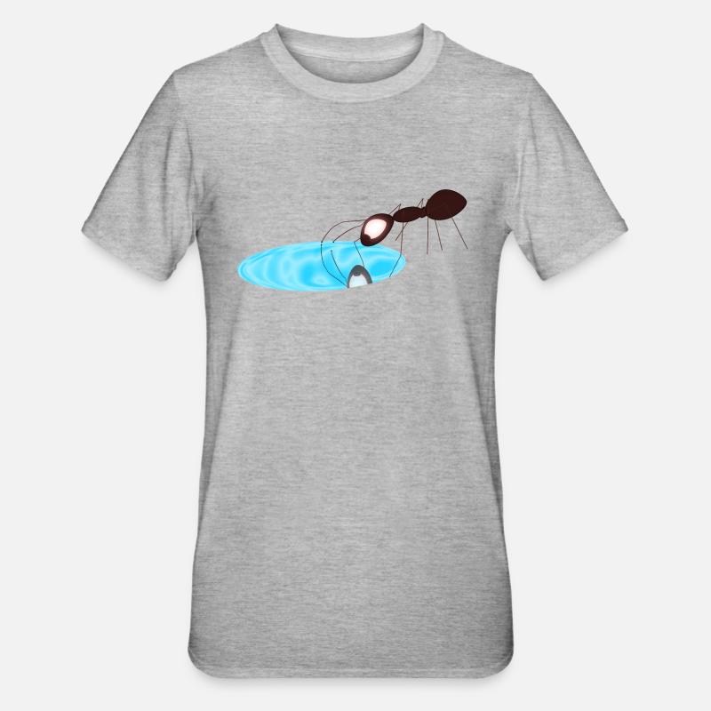 Fourmi - T-shirt polycoton Unisexe - gris chiné