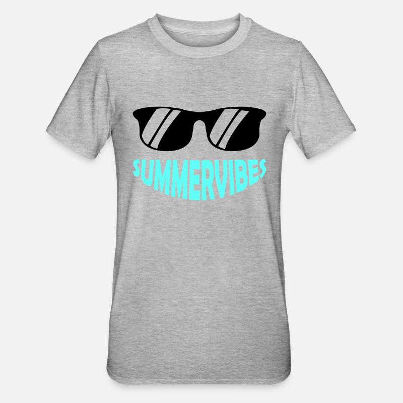 Lunettes de soleil Summervibes - T-shirt polycoton Unisexe - gris chiné