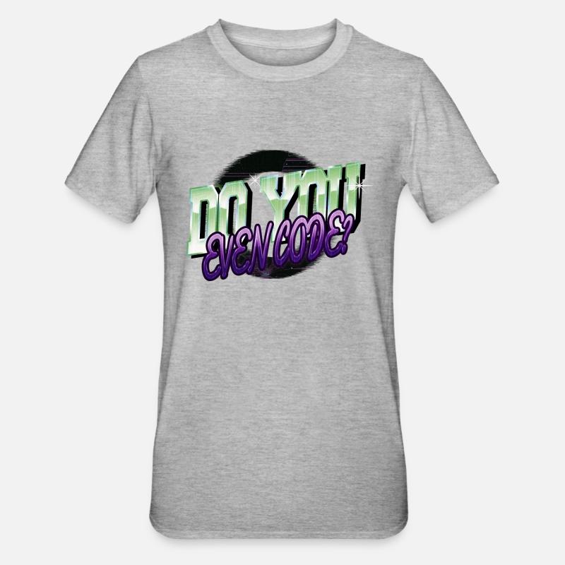 informatics computer language - Unisex Polycotton T-Shirt - heather grey